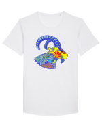 Colectia zodiac-Capricorn Tricou mânecă scurtă guler larg Bărbat Skater