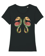 Colectia zodiac-Gemeni Tricou mânecă scurtă guler larg fitted Damă Expresser