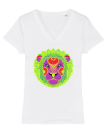 Colectia zodiac-Leu Tricou mânecă scurtă guler V Damă Evoker