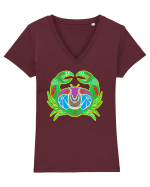 Colectia zodiac-Rac Tricou mânecă scurtă guler V Damă Evoker