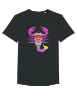 Colectia zodiac-Scorpion Tricou mânecă scurtă guler larg Bărbat Skater