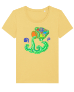 Colectia zodiac-Varsator Tricou mânecă scurtă guler larg fitted Damă Expresser