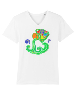 Colectia zodiac-Varsator Tricou mânecă scurtă guler V Bărbat Presenter