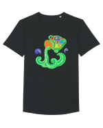 Colectia zodiac-Varsator Tricou mânecă scurtă guler larg Bărbat Skater