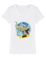 NU E PANICA, MAN! - dinozaur Tricou mânecă scurtă guler V Damă Evoker