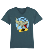 NU E PANICA, MAN! - dinozaur Tricou mânecă scurtă guler V Bărbat Presenter