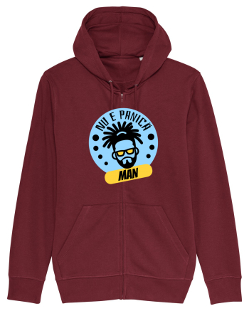 NU E PANICA, MAN! - Rasta Reggae Man Burgundy