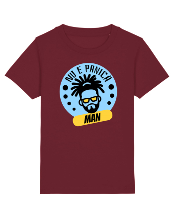 NU E PANICA, MAN! - Rasta Reggae Man Burgundy
