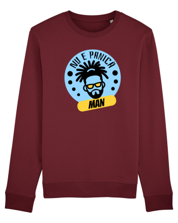 NU E PANICA, MAN! - Rasta Reggae Man Burgundy