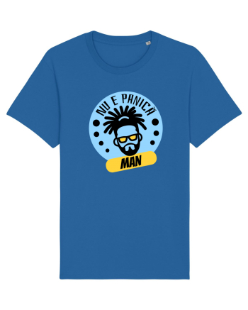 NU E PANICA, MAN! - Rasta Reggae Man Royal Blue