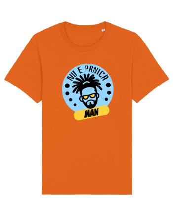 NU E PANICA, MAN! - Rasta Reggae Man Bright Orange