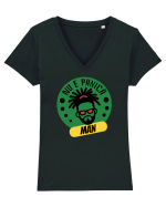NU E PANICA, MAN! - Rasta Reggae Man 2 Tricou mânecă scurtă guler V Damă Evoker