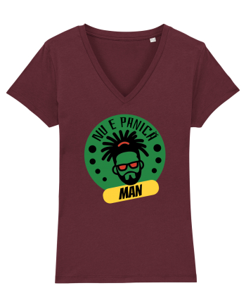NU E PANICA, MAN! - Rasta Reggae Man 2 Burgundy