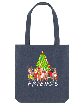 Christmas Pitbull Friends Midnight Blue