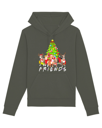 Christmas Pitbull Friends Khaki
