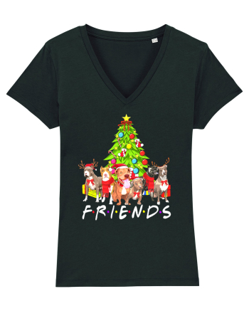 Christmas Pitbull Friends Black