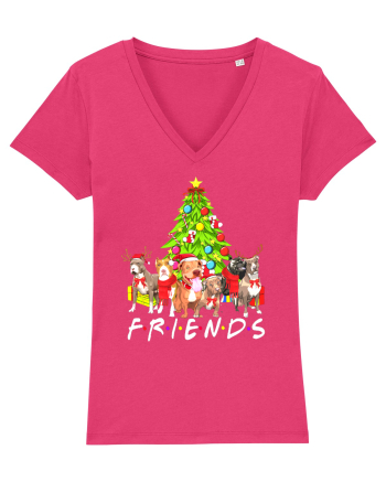 Christmas Pitbull Friends Raspberry