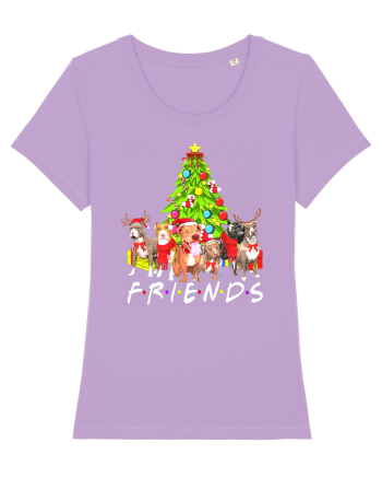 Christmas Pitbull Friends Lavender Dawn