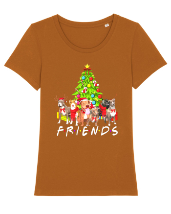 Christmas Pitbull Friends Roasted Orange