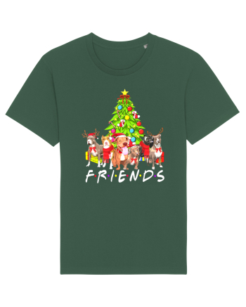 Christmas Pitbull Friends Bottle Green