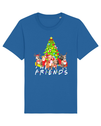 Christmas Pitbull Friends Royal Blue