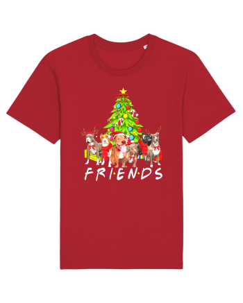 Christmas Pitbull Friends Red