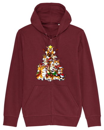 Corgi Christams Tree Burgundy