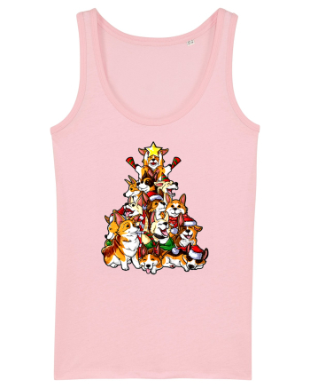 Corgi Christams Tree Cotton Pink