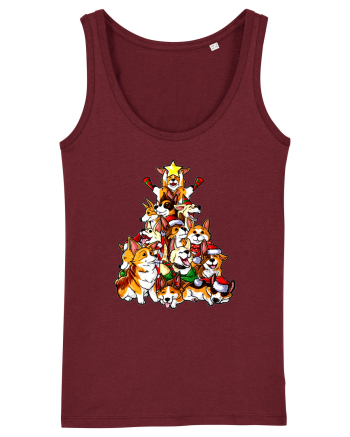 Corgi Christams Tree Burgundy