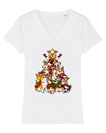 Corgi Christams Tree White