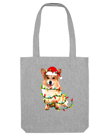Corgi Christmas Light Heather Grey