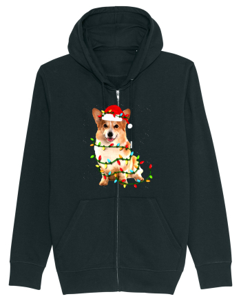 Corgi Christmas Light Black
