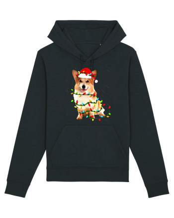 Corgi Christmas Light Black
