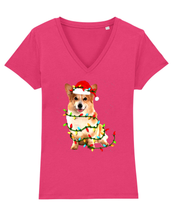 Corgi Christmas Light Raspberry