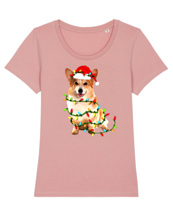 Corgi Christmas Light Canyon Pink