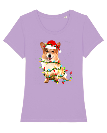Corgi Christmas Light Lavender Dawn