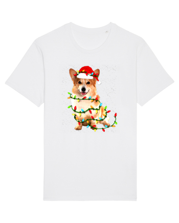 Corgi Christmas Light White