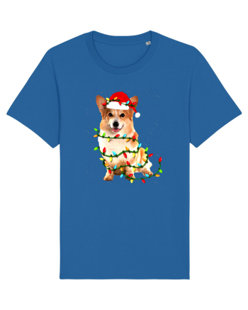 Corgi Christmas Light Royal Blue
