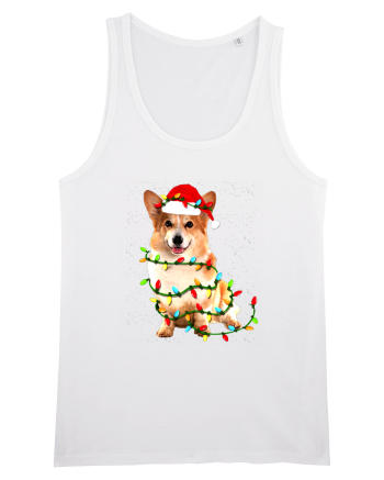 Corgi Christmas Light White