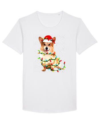 Corgi Christmas Light White