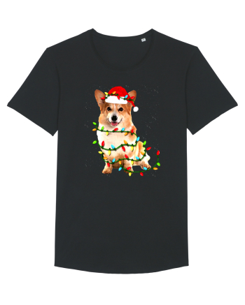 Corgi Christmas Light Black