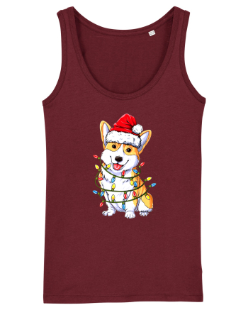Corgi Xmas Light Burgundy