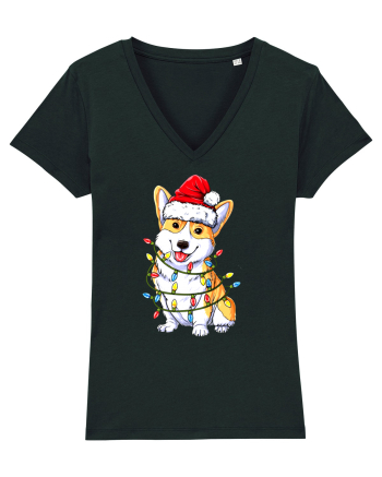 Corgi Xmas Light Black