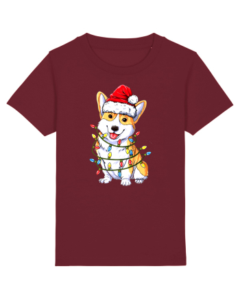 Corgi Xmas Light Burgundy