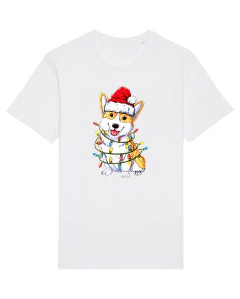 Corgi Xmas Light White