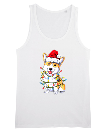 Corgi Xmas Light White
