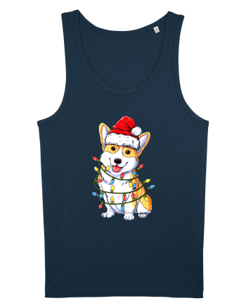 Corgi Xmas Light Navy