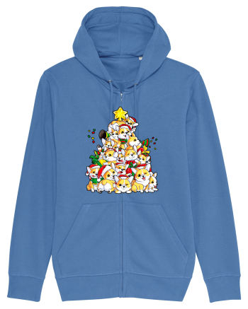 Corgi Xmas Tree Bright Blue