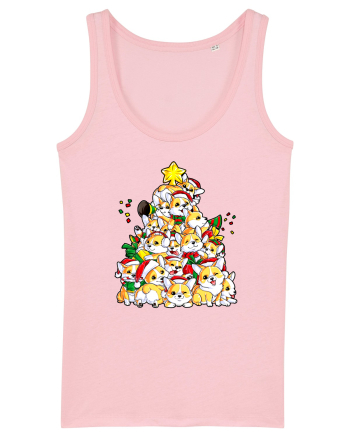 Corgi Xmas Tree Cotton Pink