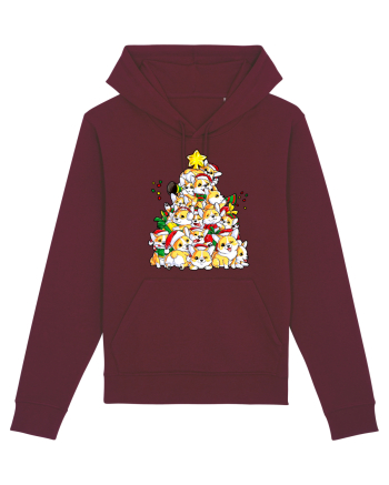 Corgi Xmas Tree Burgundy
